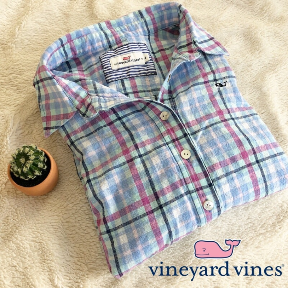 Vineyard Vines Palmetto Plaid Popover Shirt
